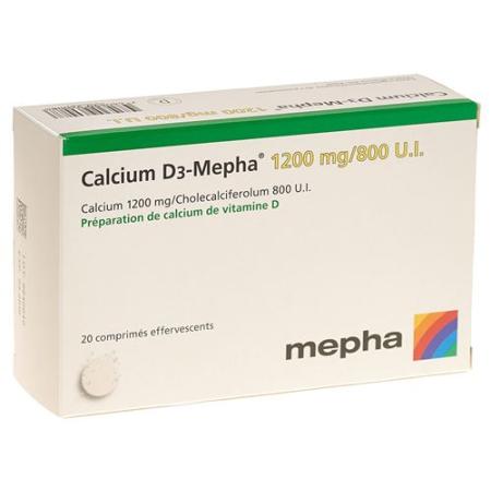 Calcium D3-Mepha effervescent tabletse 1200/800 20 pcs - PrimeCare Global