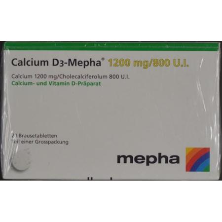 Calcium D3-Mepha effervescent tabletse 1200/800 2 x 20 pcs - PrimeCare Global