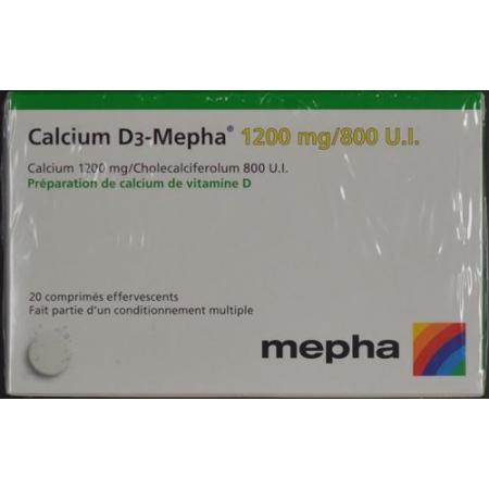 Calcium D3-Mepha effervescent tabletse 1200/800 2 x 20 pcs - PrimeCare Global