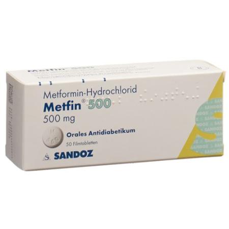 Metfin Filmtablet 500 mg 50 pcs - PrimeCare Global