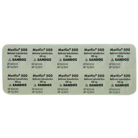 Metfin Filmtablet 500 mg 50 pcs - PrimeCare Global