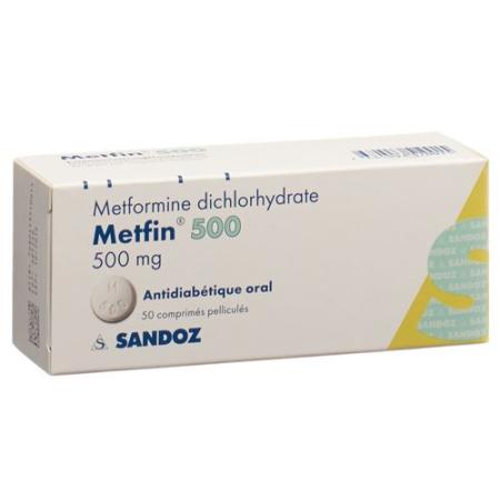 Metfin Filmtablet 500 mg 50 pcs - PrimeCare Global