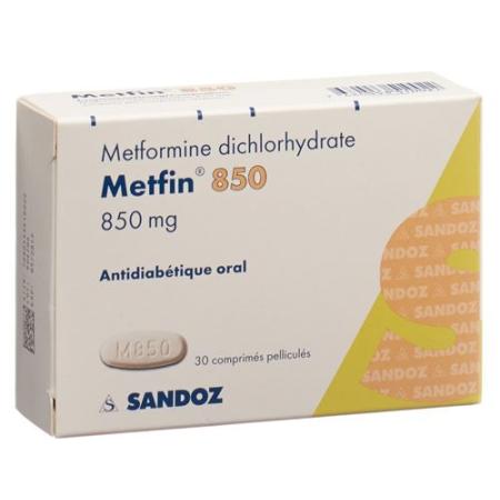 Metfin Filmtablet 850 mg 30 pcs - PrimeCare Global