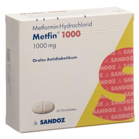 Metfin Filmtablet 1000 mg 60 pcs - PrimeCare Global