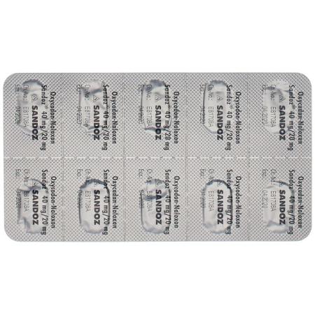 Oxycodone-naloxone Sandoz Ret Tabl 40 mg/20 mg 60 pcs - PrimeCare Global