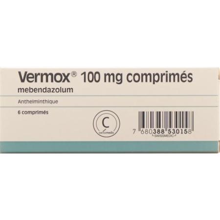 Vermox 100 mg 6 tablets - PrimeCare Global