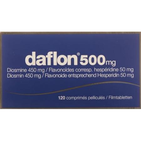 Daflon film-coated tablets 500 mg 120 pcs - PrimeCare Global