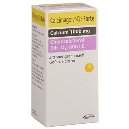Calcimagon D3 Forte chewable tablets Lemon can 90 pcs - PrimeCare Global