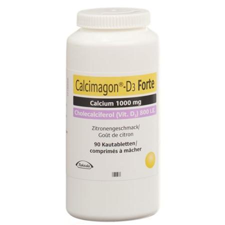 Calcimagon D3 Forte chewable tablets Lemon can 90 pcs - PrimeCare Global