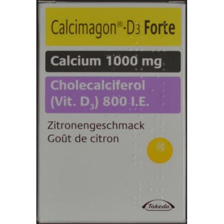 Calcimagon D3 Forte chewable tablets Lemon can 60 pcs - PrimeCare Global