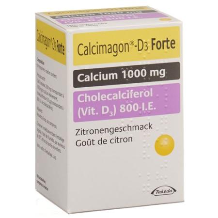 Calcimagon D3 Forte chewable tablets Lemon can 60 pcs - PrimeCare Global