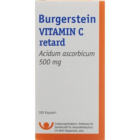 Burgerstein Vitamin C Ret Capsules 500 mg 100 pcs - PrimeCare Global