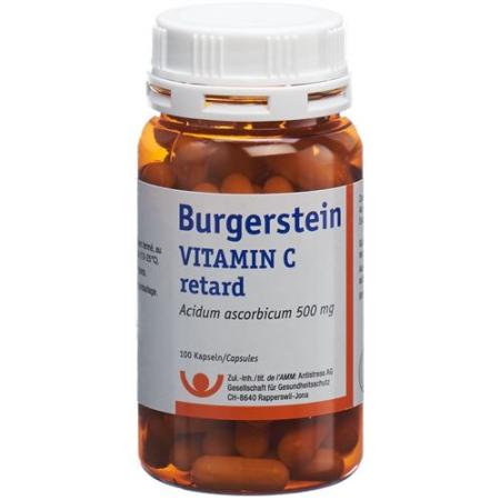 Burgerstein Vitamin C Ret Capsules 500 mg 100 pcs - PrimeCare Global