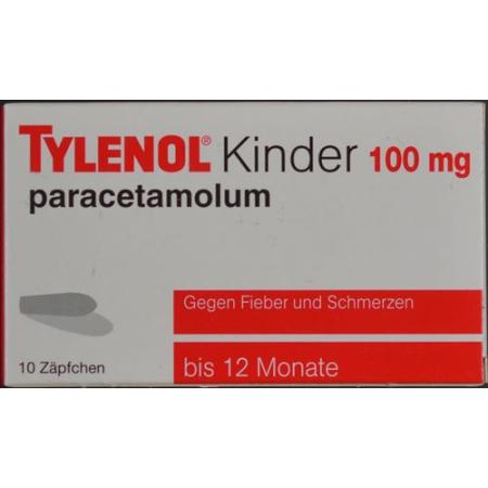 Tylenol Children's Supp 100 mg 10 pcs - PrimeCare Global
