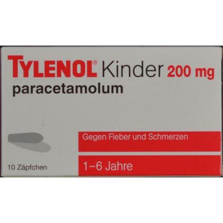 Tylenol Children's Supp 200 mg 10 pcs - PrimeCare Global