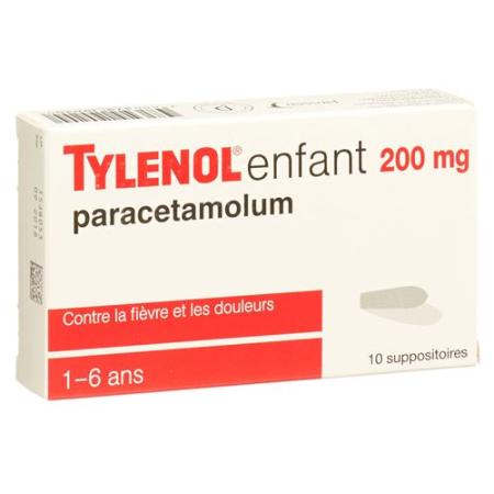 Tylenol Children's Supp 200 mg 10 pcs - PrimeCare Global
