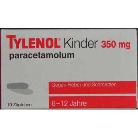 Tylenol Children's Supp 350 mg 10 pcs - PrimeCare Global