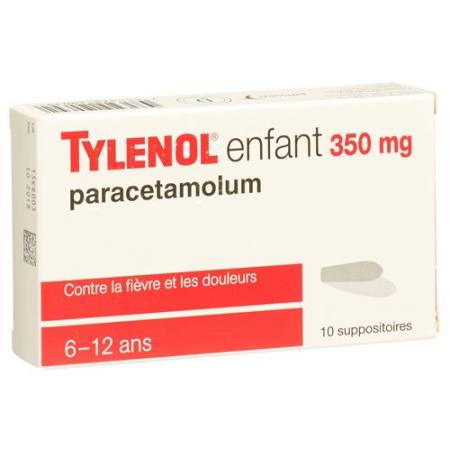 Tylenol Children's Supp 350 mg 10 pcs - PrimeCare Global