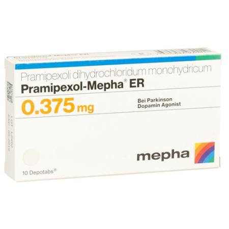 Pramipexol-Mepha ER Depotabs 0.375 mg 10 pieces - PrimeCare Global