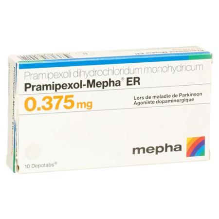 Pramipexol-Mepha ER Depotabs 0.375 mg 10 pieces - PrimeCare Global