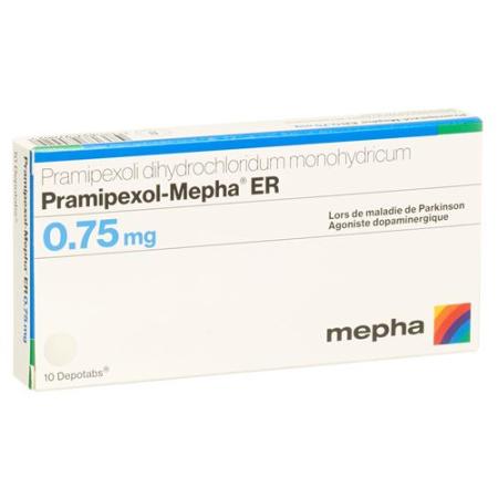 Pramipexol-Mepha ER Depotabs 0.75 mg 10 pcs - PrimeCare Global