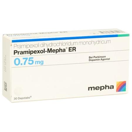 Pramipexol-Mepha ER Depotabs 0.75 mg 30 pieces - PrimeCare Global