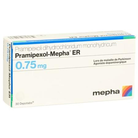 Pramipexol-Mepha ER Depotabs 0.75 mg 30 pieces - PrimeCare Global