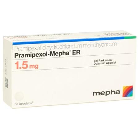 Pramipexol-Mepha ER Depotabs 1.5 mg 30 pieces - PrimeCare Global