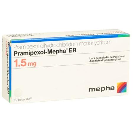 Pramipexol-Mepha ER Depotabs 1.5 mg 30 pieces - PrimeCare Global