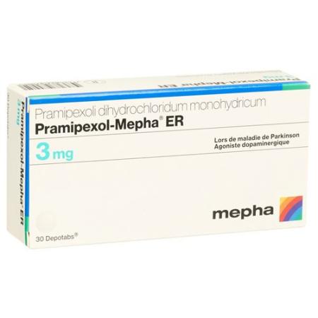 Pramipexol-Mepha ER Depotabs 3 mg 30 pieces - PrimeCare Global