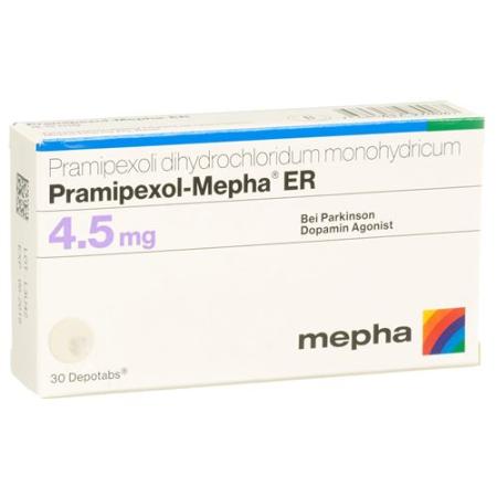 Pramipexol-Mepha ER Depotabs 4.5 mg 30 pieces - PrimeCare Global