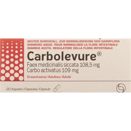 Carbolevure Kaps adult 20 pcs - PrimeCare Global