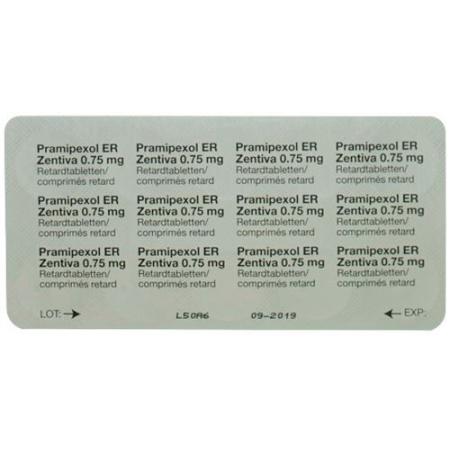 Pramipexole ER Zentiva Ret Tabl 0.75 mg 30 pcs - PrimeCare Global