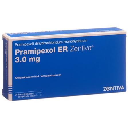 Pramipexol ER Zentiva Ret Tabl 3 mg 30 pcs - PrimeCare Global