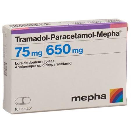 Tramadol-Paracetamol-Mepha Lactab 75/650 mg 10 pcs - PrimeCare Global