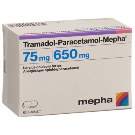 Tramadol-Paracetamol-Mepha Lactab 75/650 mg 60 pcs - PrimeCare Global