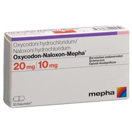 Oxycodon-Naloxon-Mepha Depotabs 20mg/10mg 60 pcs - PrimeCare Global