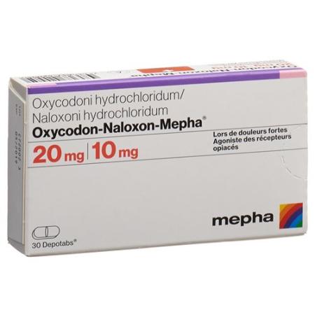 Oxycodon-Naloxon-Mepha Depotabs 20mg/10mg 60 pcs - PrimeCare Global