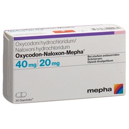 Oxycodon-Naloxon-Mepha Depotabs 40mg/20mg 60 pcs - PrimeCare Global