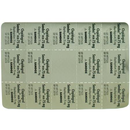Clopidogrel Sandoz eco film tablet 75 mg 28 pcs - PrimeCare Global