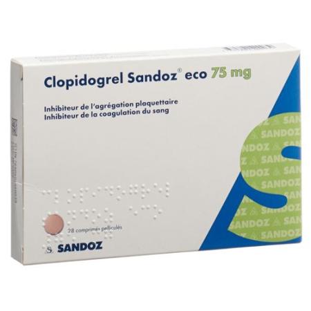 Clopidogrel Sandoz eco film tablet 75 mg 28 pcs - PrimeCare Global