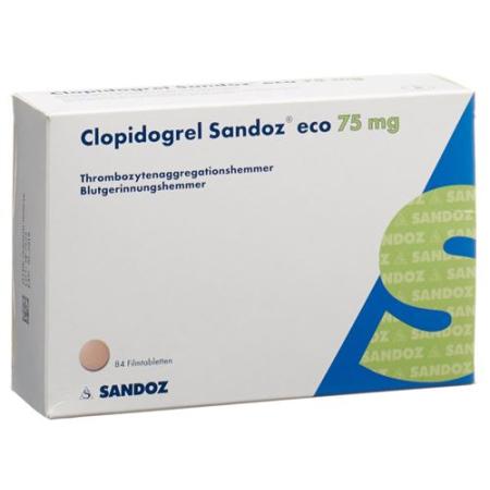 Clopidogrel Sandoz eco film tablet 75 mg 84 pcs - PrimeCare Global