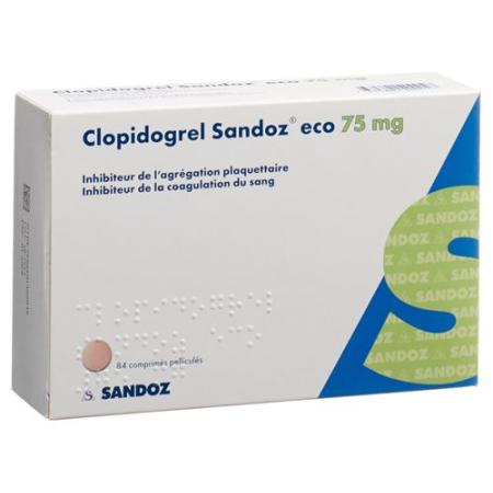 Clopidogrel Sandoz eco film tablet 75 mg 84 pcs - PrimeCare Global