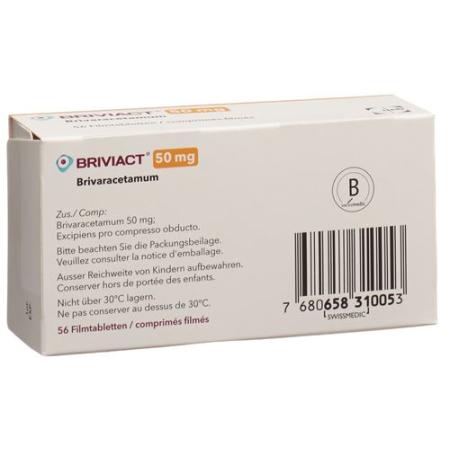 Briviact Filmtablet 50 mg 56 pcs - PrimeCare Global