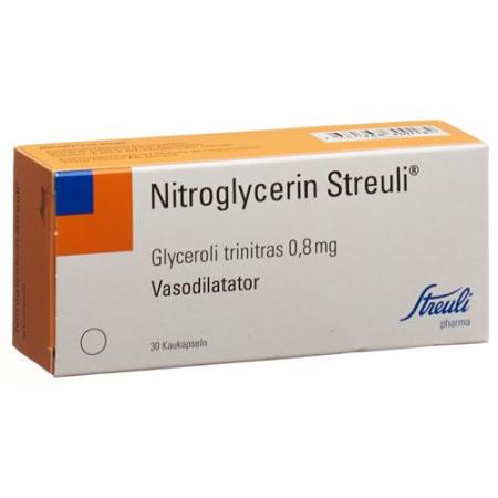 Nitroglycerin Streuli Kaukaps 0.8 mg 30 pcs - PrimeCare Global
