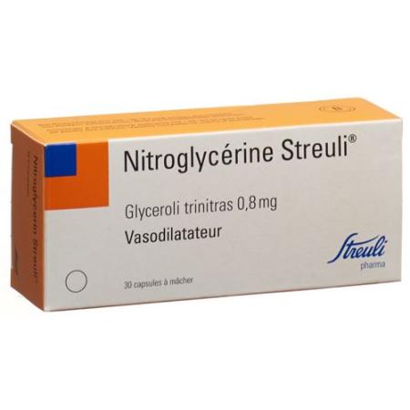 Nitroglycerin Streuli Kaukaps 0.8 mg 30 pcs - PrimeCare Global