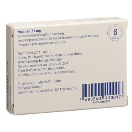 Nozinan Filmtablet 25 mg 20 pcs - PrimeCare Global