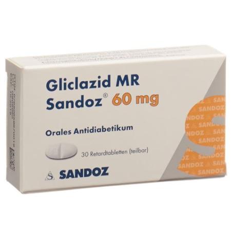 Gliclazide MR Sandoz Ret Tabl 60 mg 30 pcs - PrimeCare Global