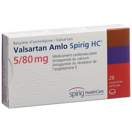 Valsartan Amlo Spirig HC Filmtabl 5/80mg 98 pcs - PrimeCare Global