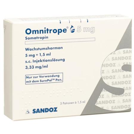 Omnitrope cartridge for SurePal Inj L&ouml;s 5 mg/1.5ml - PrimeCare Global